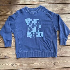 Aerie Blue Graphic Crewneck Sweatshirt